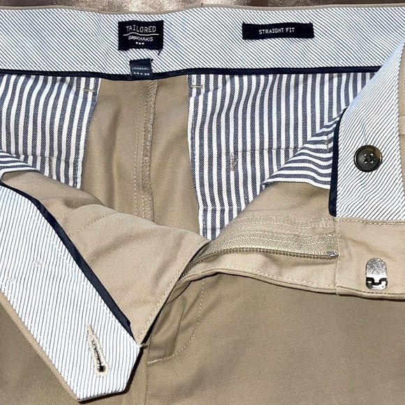 Gap Khakis Tailored Straight Fit Traditional Flat Front Size 34x34 NWOT - Picture 7 of 10